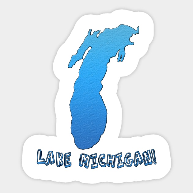 Lake Michigan Great Lakes Outline Sticker by gorff